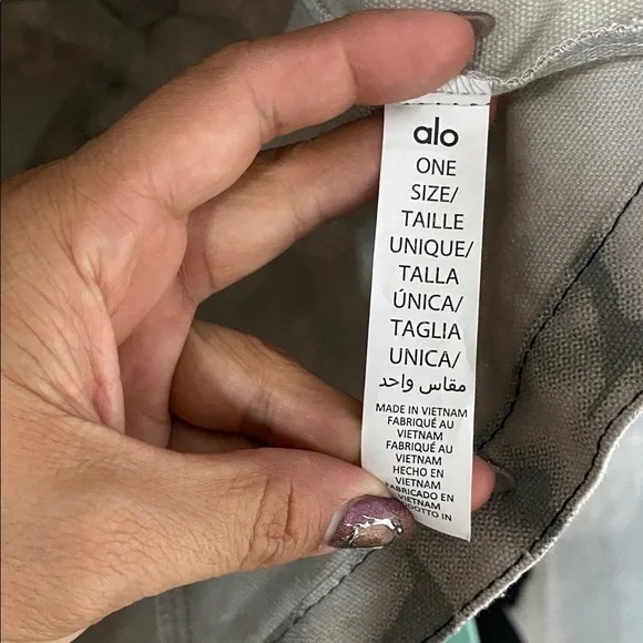 ALO Tote bag Yoga Beige Knit Fabric Rare - Picture 5 of 6